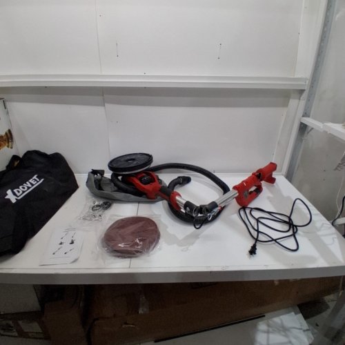 XDOVET ELECTRIC DRYWALL WALL GRINDING SANDER MACHINE WITH SANDPAPER DISCS & LED LIGHT - 850W - RED image 3