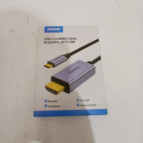 BENFEI USB-C TO HDMI CABLE - 8 K@60HZ, 6FT/1.8M - PURPLE / BLACK image 2