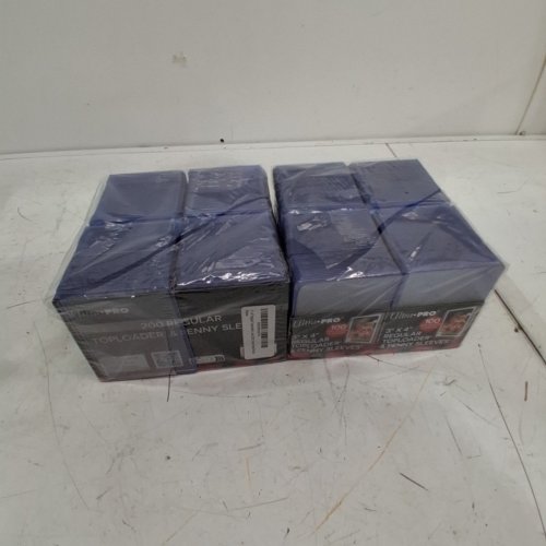 400PK ULTRA PRO REGULAR TOPLOADER & PENNY SLEEVES - 3" X 4" - BLUE image 2