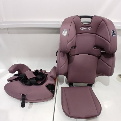 GRACO TRANZITIONS 3-IN-1 LIGHTWEIGHT ADJUSTABLE HEIGHT HARNESS BOOSTER CAR SEAT WITH CUP HOLDERS - 100LBS MAX - PURPLE (MODEL: 2217080) image 6