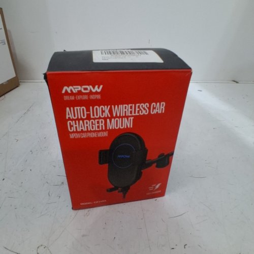 MPOW AUTO-LOCK WIRELESS CAR CHARGER MOUNT - 10W/7.5W/5W - BLACK (MODEL: CA148A) image 3