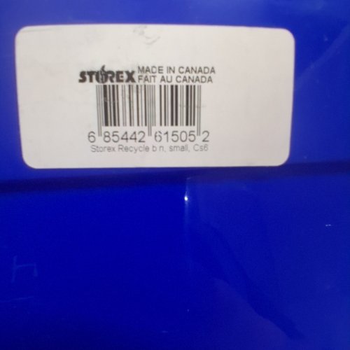 2 STOREX PLASTIC SMALL RECYCLING BIN - 4 GAL EACH - BLUE image 2