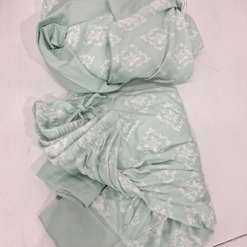 2PC WOMEN'S FLORA NIKROOZS BUTTON UP PAJAMA SET - MEDIUM - TEAL (STYLE: 1969564) image 2