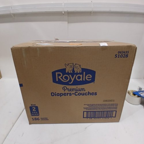 186PK ROYALE PREMIUM DIAPERS - SIZE 2 - WHITE image 3