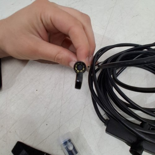 COLOFREE LIGHT UP INDUSTRIAL ENDOSCOPE WITH 8 LED LIGHTS - 7.9MM CAMERA, 1920P HD, 16.5FT, WATERPROOF - BLACK (MODEL: W400) image 3