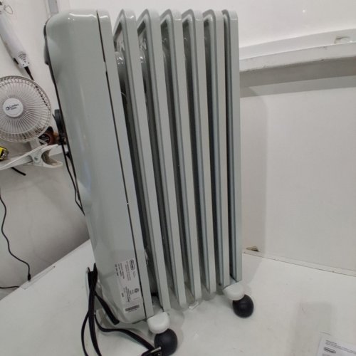 DELONGHI RADIAS OIL FILLED RADIATOR, ECO DIGITAL FULL ROOM RADIANT ELECTRIC SPACE HEATER - LIGHT GREY (MODEL:TRRS0715ECA) image 4