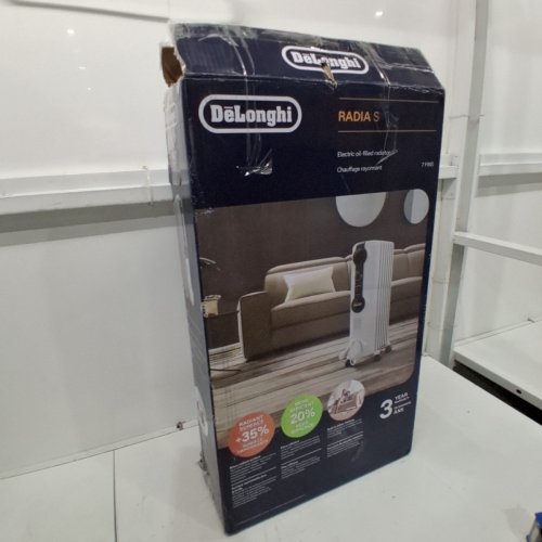 DELONGHI RADIAS OIL FILLED RADIATOR, ECO DIGITAL FULL ROOM RADIANT ELECTRIC SPACE HEATER - LIGHT GREY (MODEL:TRRS0715ECA) image 5