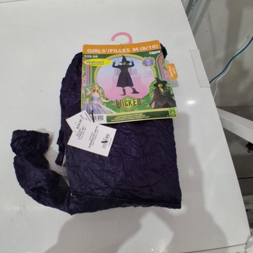 3PC GIRLS DISGUISE WICKED ELPHABA DELUXE COSTUME - MEDIUM 8-10 - PURPLE image 2
