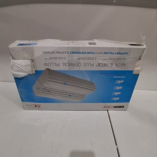 OBUS FORME NECK & NECK 4-IN-1 MEMORY FOAM CERVICAL PILLOW WITH PLEATED SURFACE - 21" X 15.6" X 5" - WHITE (MODEL: PL-NEC-01) image 6