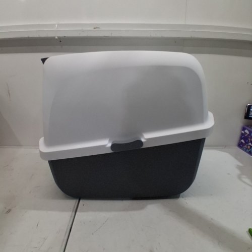 CATIT AIRSIFT LITTER PAN - JUMBO - 19.5" X 18" X 22.5" - GREY/WHITE image 3
