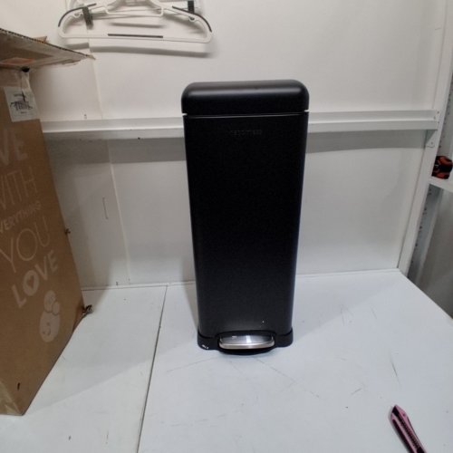 HAPPIMESS BETTY RETRO 30 L STEP-OPEN TRASH CAN WITH SOFT-CLOSE LID - BLACK (MODEL: HPM1007A) image 2
