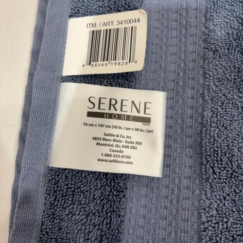 SERENE HOME COLLECTION BATHROOM TOWEL - 30"X58" - BLUE image 3