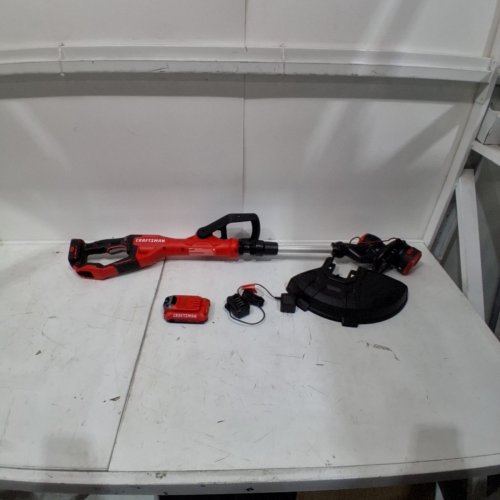 CRAFTSMAN CORDLESS STRING TRIMMER & EDGER WEEDWACKER WITH AUTOMATIC LINE FEED - 13" - 20V - BLACK/RED (MODEL: CMCST90001) image 3