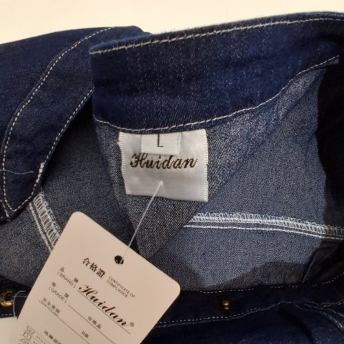 WOMEN'S HUIDAN DENIM LIKE CASUAL DRESS - LARGE - NAVY image 2