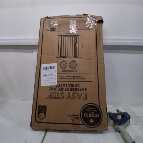 REGALO EASY STEP EXTRA WIDE SAFETY GATE - 29-49" X 30" - BLACK (MODEL: 1164 EB DS) image 3