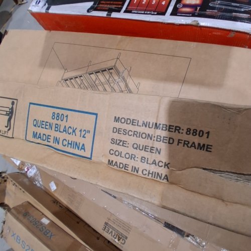 HEAVY DUTY STEEL MATTRESS FOUNDATION - QUEEN - 12" - BLACK (MODEL: 8801) image 4