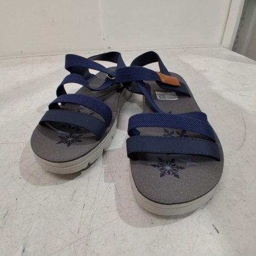 WOMEN'S BEACH SANDAL WITH CUSHIONED SOLE - 6 (37) - NAVY BLUE image 3