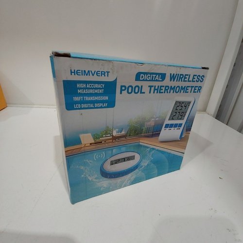 HEIMVERT DIGITAL WIRELESS POOL THERMOMETER - 196FT TRANSMISSION - BLUE / WHITE (MODEL: SH-212) image 2