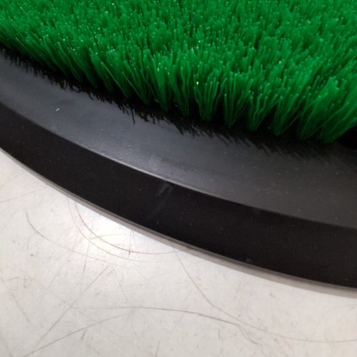 FIBERBUILT OVAL GOLF HITTING MAT - 21.25" X 13.5" - BLACK / GREEN image 3