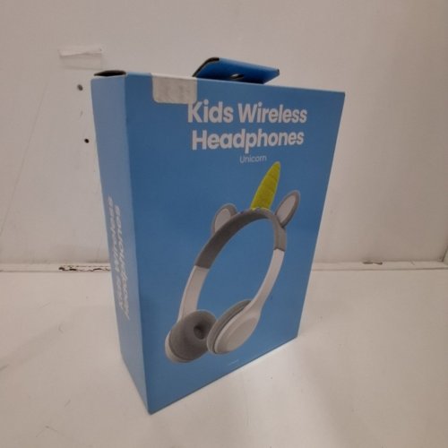 KIDS GEMS UNICORN WIRELESS OVER-EAR HEADPHONES - GREY/GREEN image 2