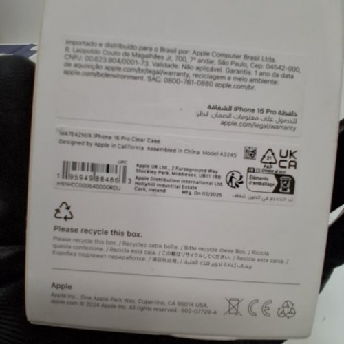 APPLE PHONE CASE WITH MAGSAFE FOR IPHONE 16 PRO - CLEAR (MODEL: A3245) image 2