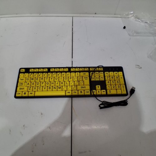 LARGE FONT ELDERLY WIRED KEYBOARD FOR WINDOWS AND MAC - YELLOW (MODEL: YMIKOYKTS7PQMGE) image 4