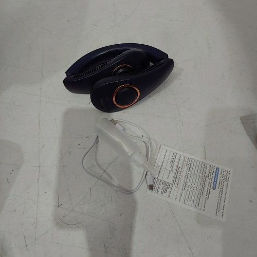 ADULT RECHARGEABLE NECK FAN WITH MISTING SETTINGS - NAVY image 3
