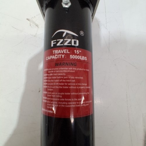 FZZO A-FRAME TRAILER JACK, ADJUSTABLE DROP LEG - 5000LB - 15" TRAVEL - BLACK image 4