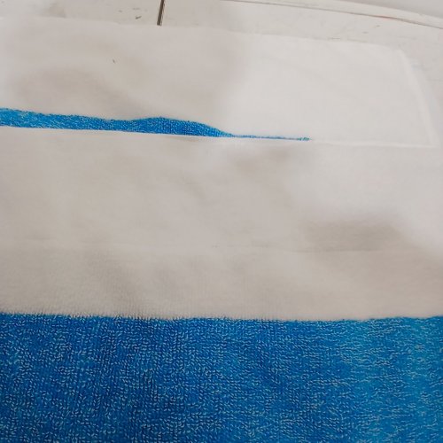 UNITED COLORS OF BENETTON BEACH TOWEL - 35" X 63" - LIGHT BLUE/WHITE (MODEL: 2040372) image 3