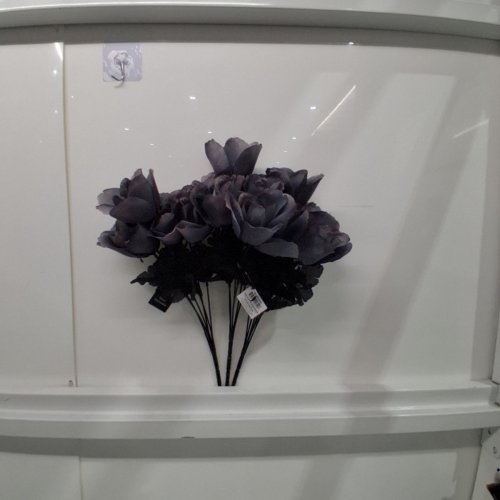 3PK WAY TO CELEBRATE! ARTIFICIAL FLOWER BOUQUET - GREY image 2
