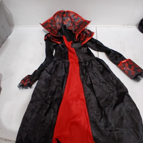 2PC GIRL'S PARTYHOLICS BLOODMOON BELLA COSTUME - LARGE (10-12) - BLACK / RED (STYLE: 14882 L) image 2