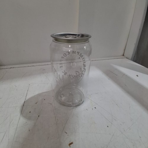 200PC "TRIMPH COFFEE VAROEH" BC PLASTIC CAN CUPS WITH LID - 330 ML - CLEAR image 3