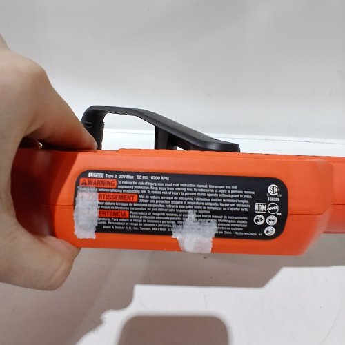 *TOOL ONLY* BLACK+DECKER CORDLESS TRIMMER AND EDGER - 20V - 12" PATH - ORANGE (MODEL: LST300) image 3