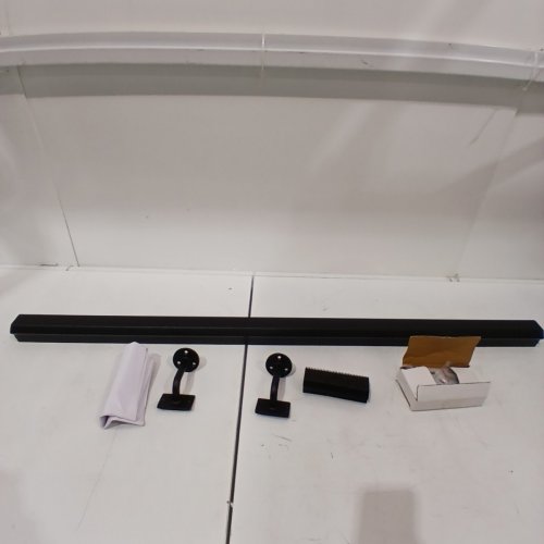 NUVO IRON WALL MOUNT ALUMINUM HANDRAIL KIT - 4FT - BLACK (MODEL: EFSW4BLK) image 2