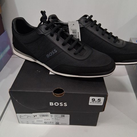 MEN'S HUGO BOSS SATURN LOW PROFILE SHOES - SIZE 9.5 - BLACK image 3