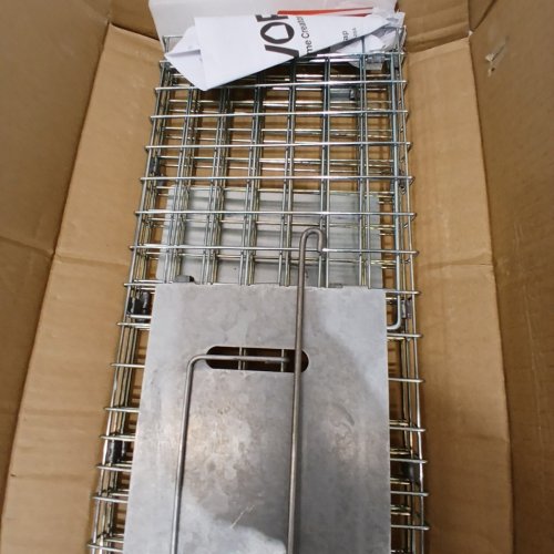 HUMANE GALVANIZED IRON ANIMAL TRAP - 24" X 8" X 8" - SILVER (MODEL: LB-18) image 3