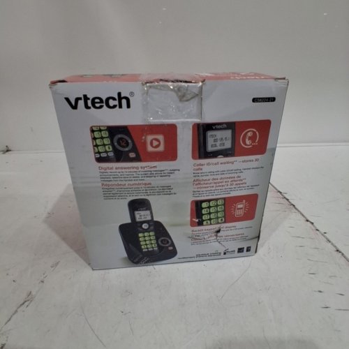 4PC VTECH DECT 6.0 HANDSET CORDLESS HOME PHONE ANSWERING SYSTEMS WITH ANSWERING MACHINE - BLACK (MODEL: CS6224-21) image 4