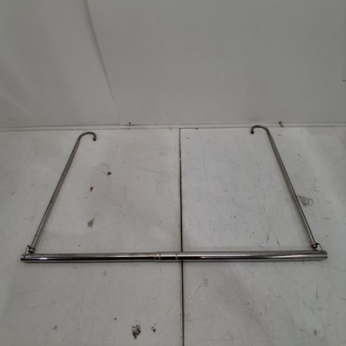 ADJUSTABLE HANGING METAL CLOSET ROD - 16" - 27.9" - SILVER image 3