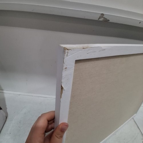 U BRAND LINEN CORK LINEN BULLETIN BOARD - 24" X 18" - WHITE WOOD image 3
