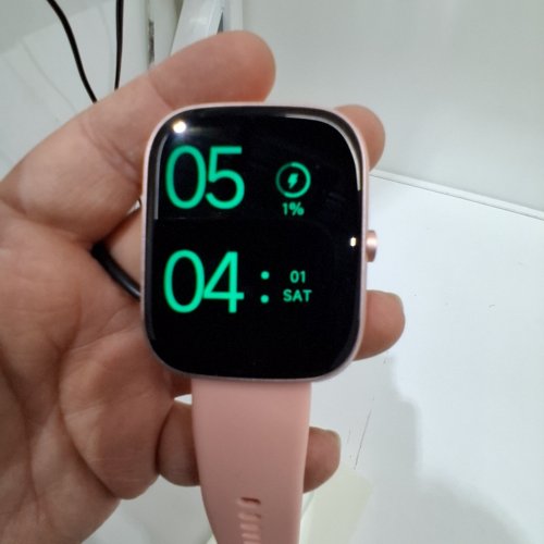 SMART WATCH FITNESS TRACKER - 1.91" HD SCREEN, HEART RATE/SLEEP MONITOR, SPO2, IP68 WATERPROOF, STEP COUNTER, FOR ANDROID/IOS - PINK (MODEL: T60) image 2