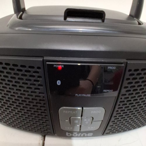 BORNE 4-IN-1 BLUETOOTH CD BOOMBOX WITH AM/FM RADIO - BLACK (MODEL: PRCD685B) image 2