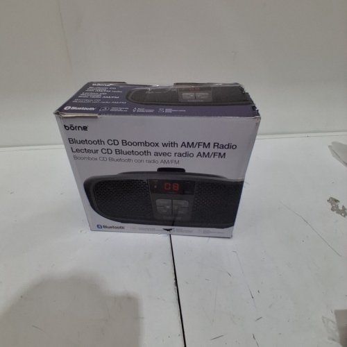 BORNE 4-IN-1 BLUETOOTH CD BOOMBOX WITH AM/FM RADIO - BLACK (MODEL: PRCD685B) image 4