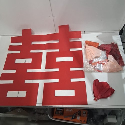 CHINESE WEDDING DECORATION SET - RED/PEACH/WHITE image 2