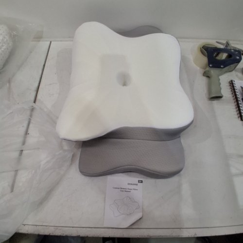DONAMA CERVICAL MEMORY FOAM PILLOW - WHITE/GREY image 2