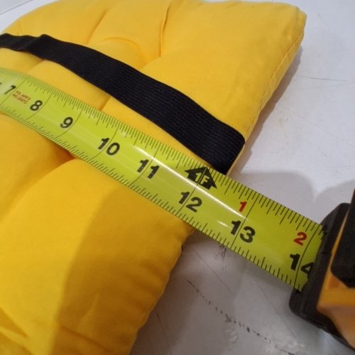SMALL CHAIR CUSHION WITH ELASTIC BAND - 24"X12" - yellow image 4