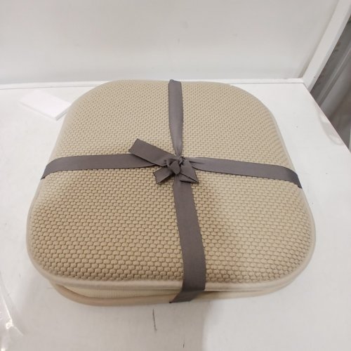 2PK MARINA DECORATION NON-SLIP CHAIR CUSHIONS - 16"X16" - BEIGE LINEN (MODEL: CA58554) image 3