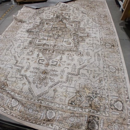 ZUNTKON NON-SLIP WASHABLE AREA RUG - 9FT X 12FT - TEA BROWN image 4