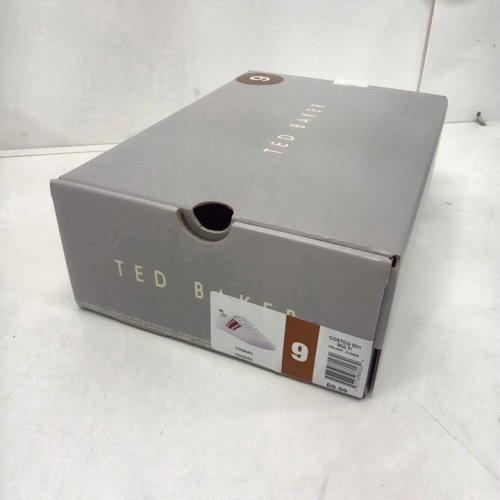 WOMEN'S TED BAKER LEATHER SNEAKER - SIZE 8 - WHITE / ORANGE (MODEL:2756608) image 5