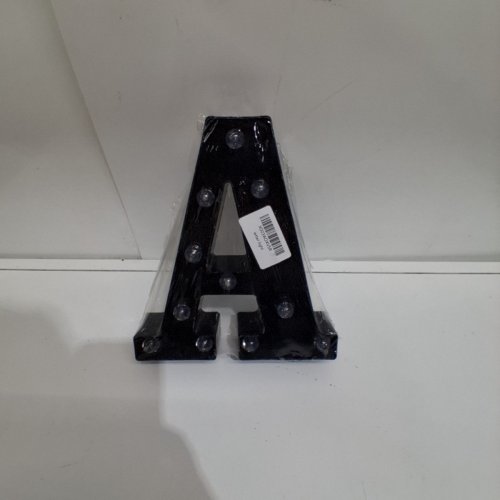 LED LIGHT UP DECORATIVE LETTER "A" - 9" - BLACK image 2