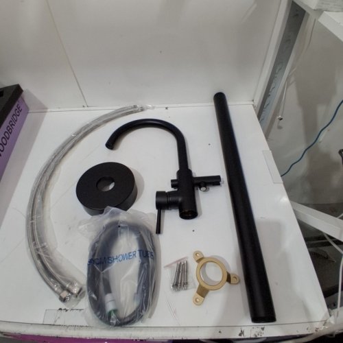 WOODBRIDGE ROUNDED FREE STANDING 4.5GPM BATHTUB FAUCET, MATTE BLACK (MODEL: F0006MB) image 2